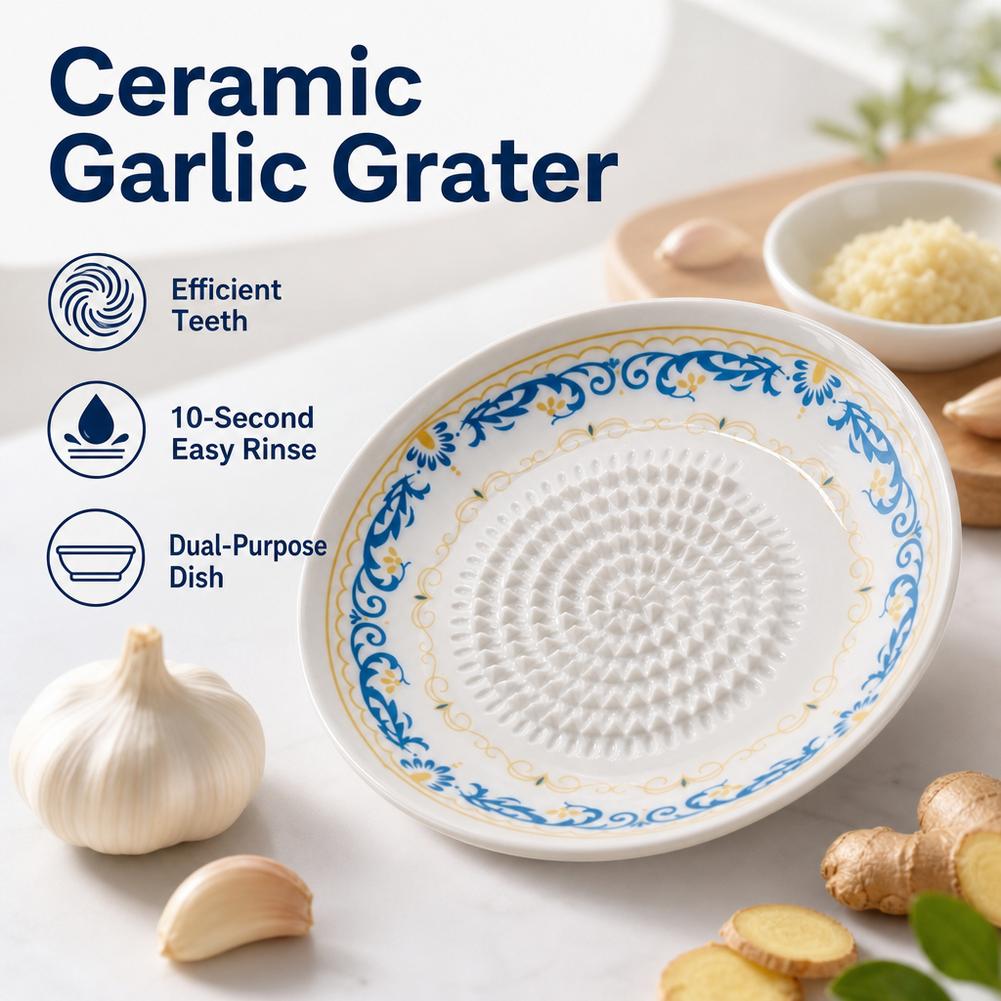 Garlic Grater Plate Ceramic Gi - Turmeric 评论和价格