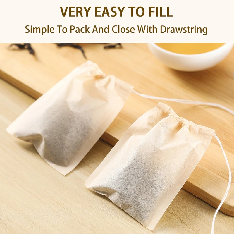 100Pcs Teabags with Drawstring - Herbal Tea 评论和价格