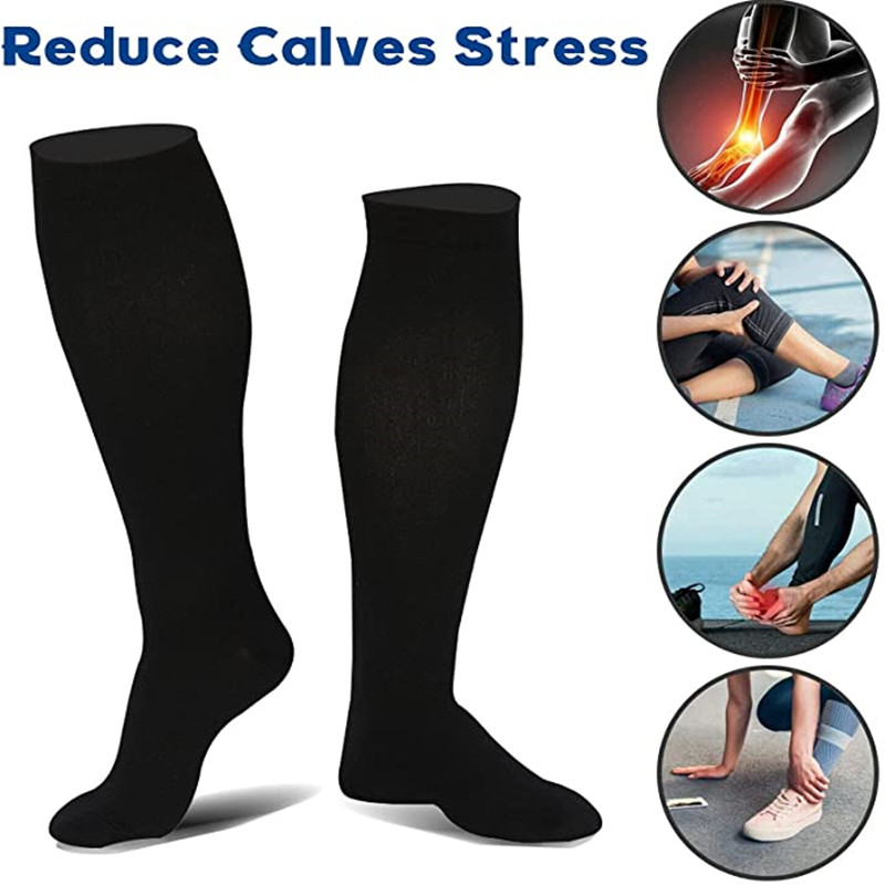 3 Pair Compression Socks Knee  - Echinacea 评论和价格