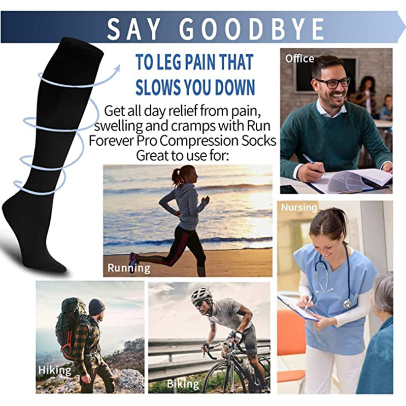 3 Pair Compression Socks Knee  - Echinacea 评论和价格